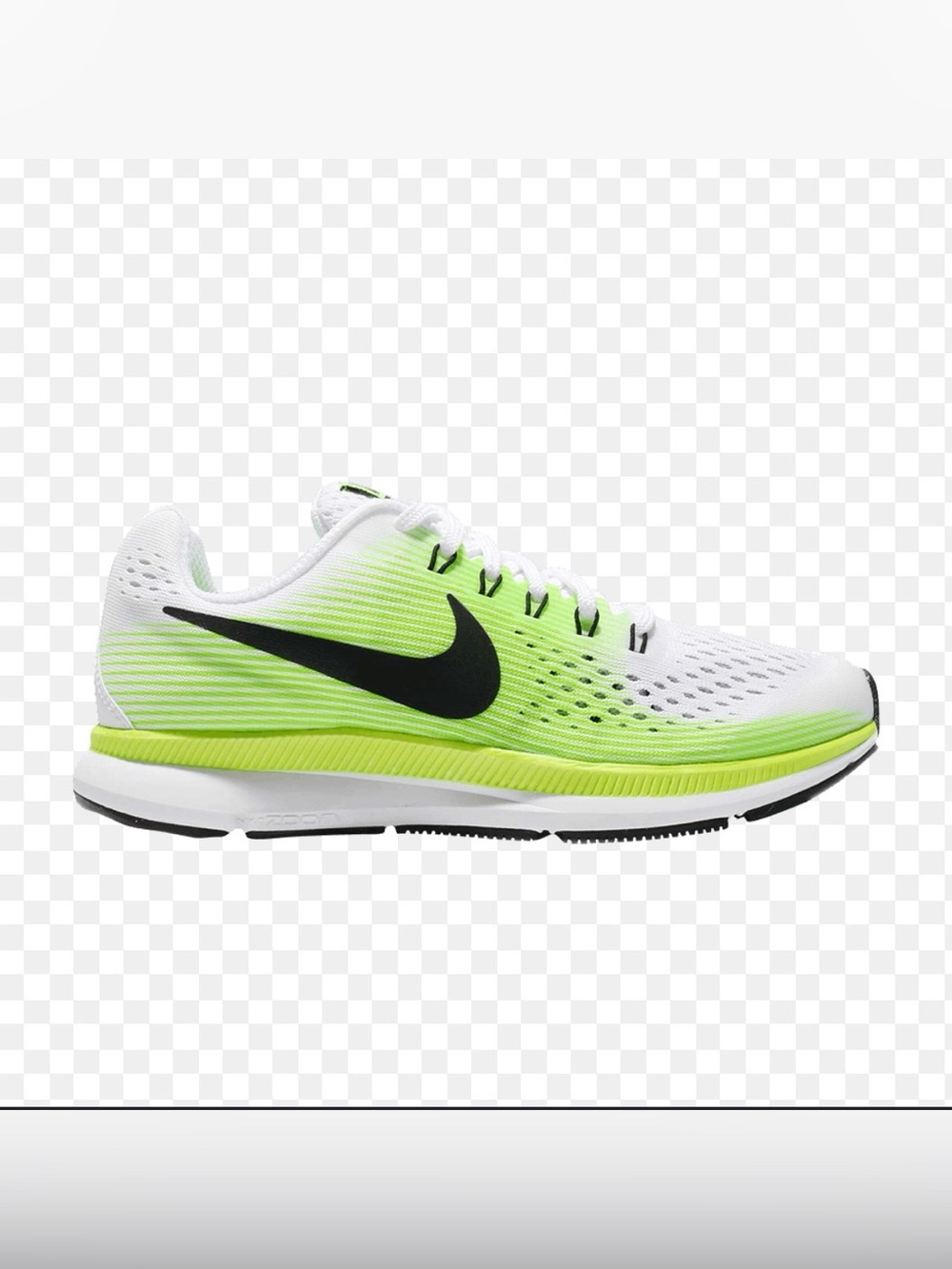 Nike Kids White and Neon Green 
Nike Air Zoom Pegasus 34 GS
